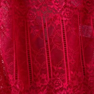 In Bloom by Jonquil fire red lingerie bodysuit size S